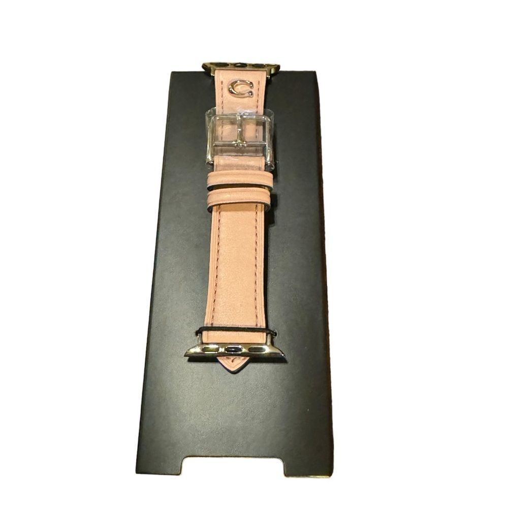 NWT Coach Women's Blush Leather Strap 38/40/41mm Apple Watch Band - Blush - Picture 3 of 4
